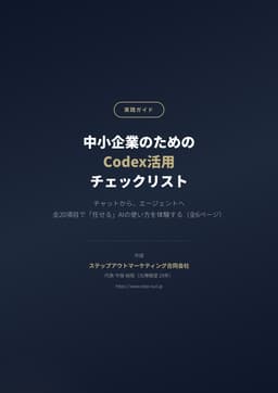 中小企業のためのCodex活用チェックリストの表紙プレビュー