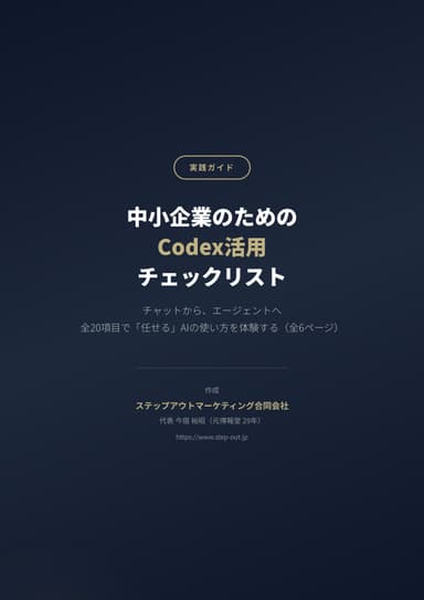 中小企業のためのCodex活用チェックリスト 表紙